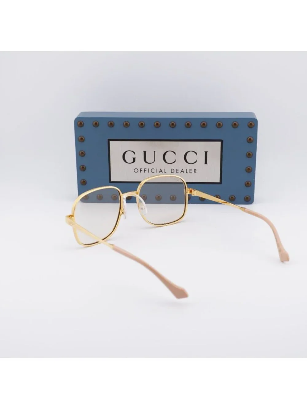 Gucci GG0788S 001 Square Sunglasses - Gold / Yellow